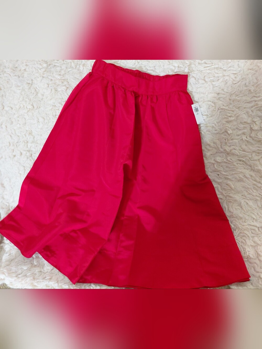 Old Navy Red Tafetta Midi-Skirt